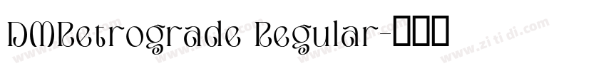 DMRetrograde Regular字体转换